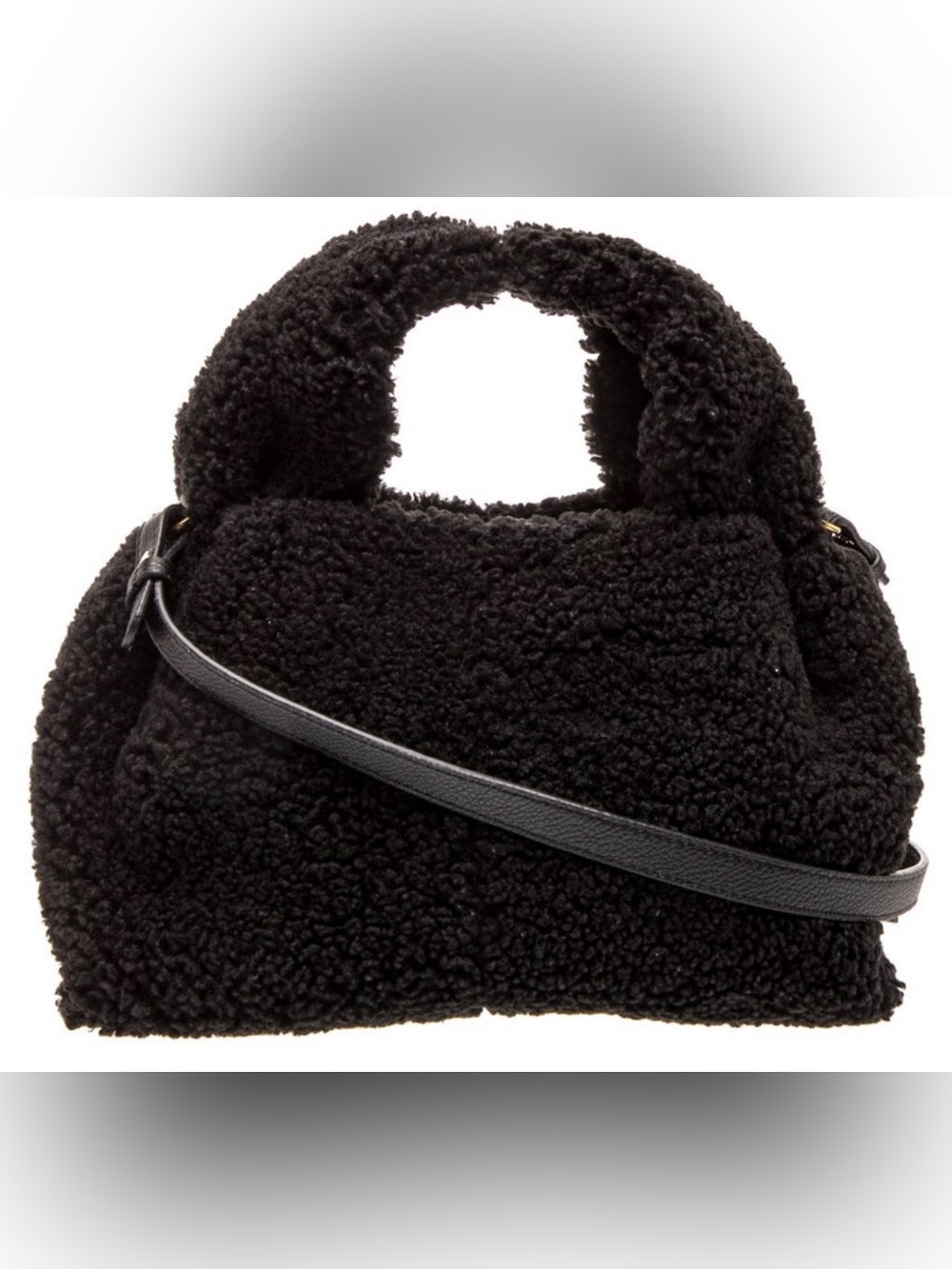 Polene Shearling Numéro Neuf Mini Black